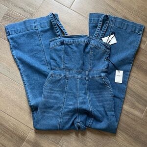Forever 21 Indigo Boot Cut Denim Jumpsuit
